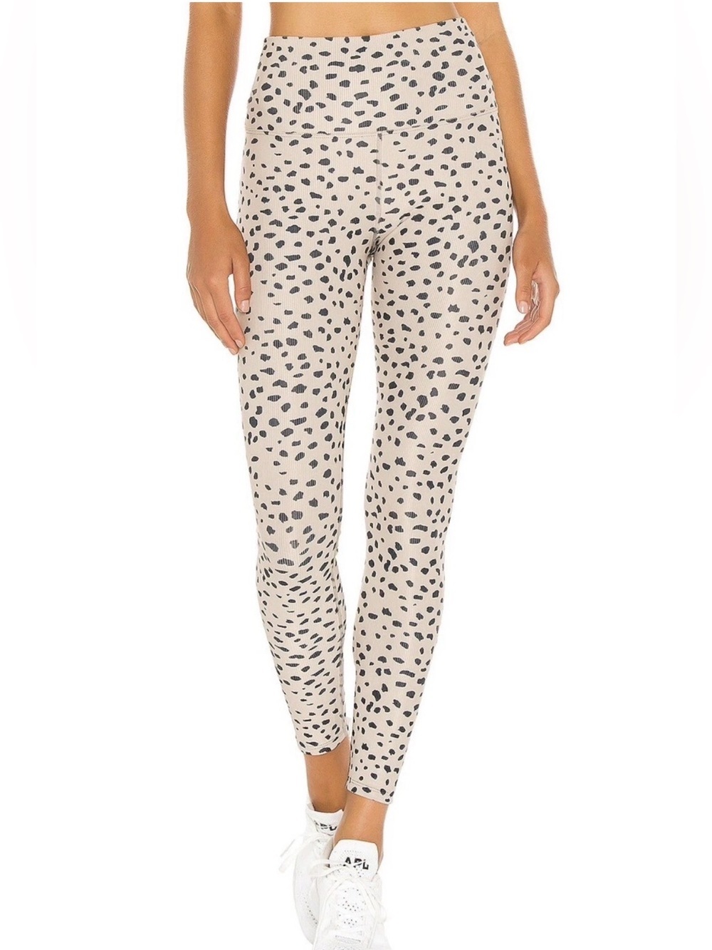 Beach Riot Ribbed Ayla Leggings Taupe Spot - Size M